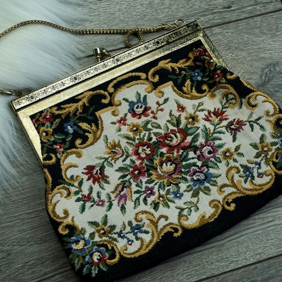 Vintage Floral Clutch Mini Handbag - Picture 1 of 3